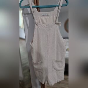 Altar' D State Beige Sleeveless Linen Dress